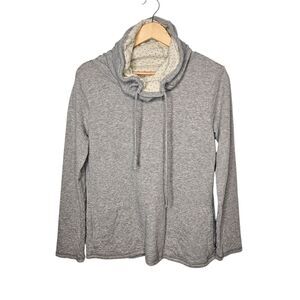 TOAD & CO Profundo Pullover Gray Women's Medium Hand Pockets Organic Cotton Gorp